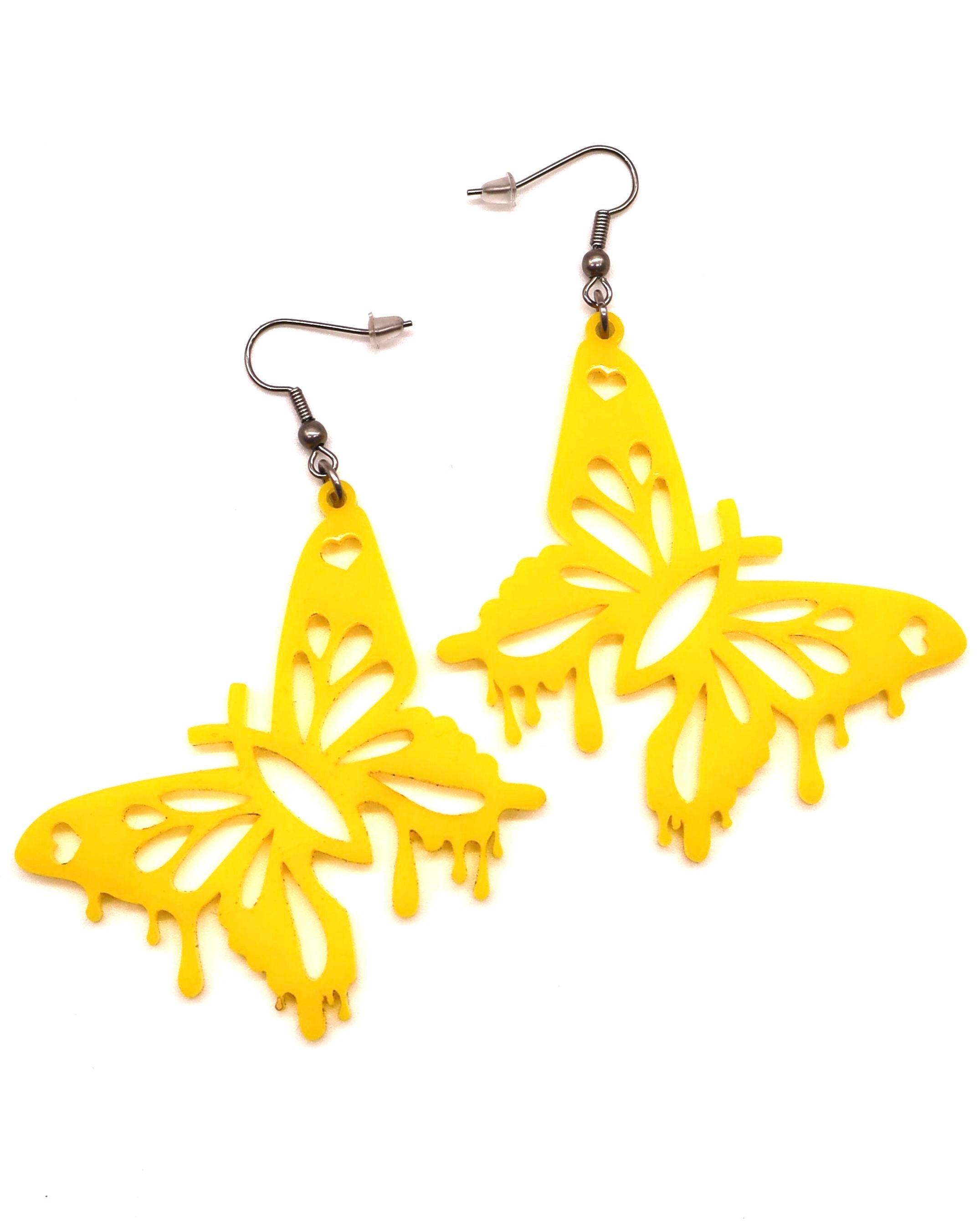 Children's Butterfly Earrings Cubic Zirconia 14K Yellow Gold | Jared